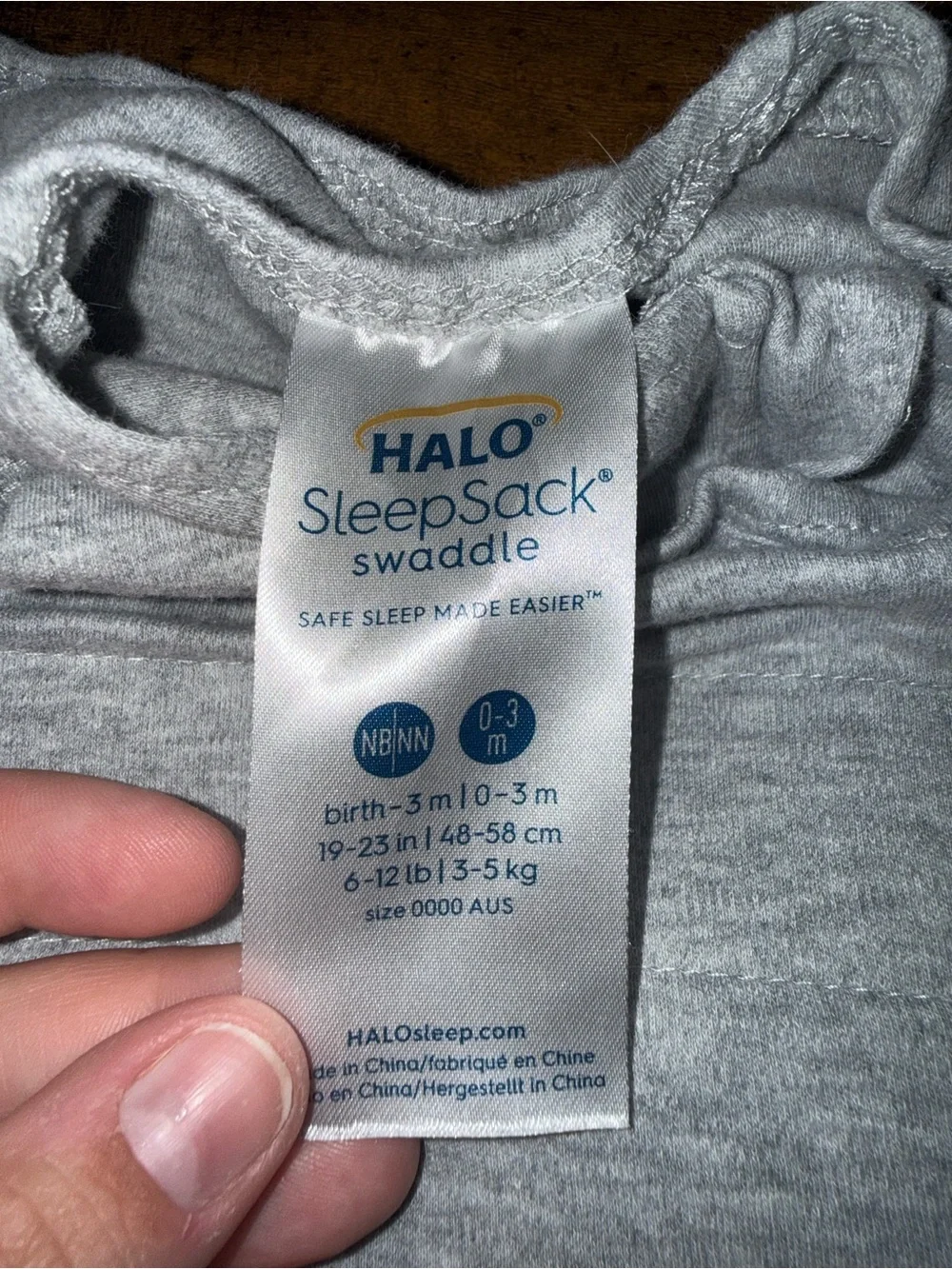 Halo SleepSack Swaddle - Light Gray Heather